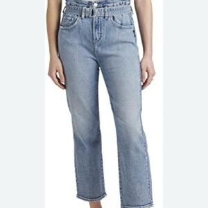 Silver Brand Jeans Co. Paper Bag Straight Cropped Jeans 27